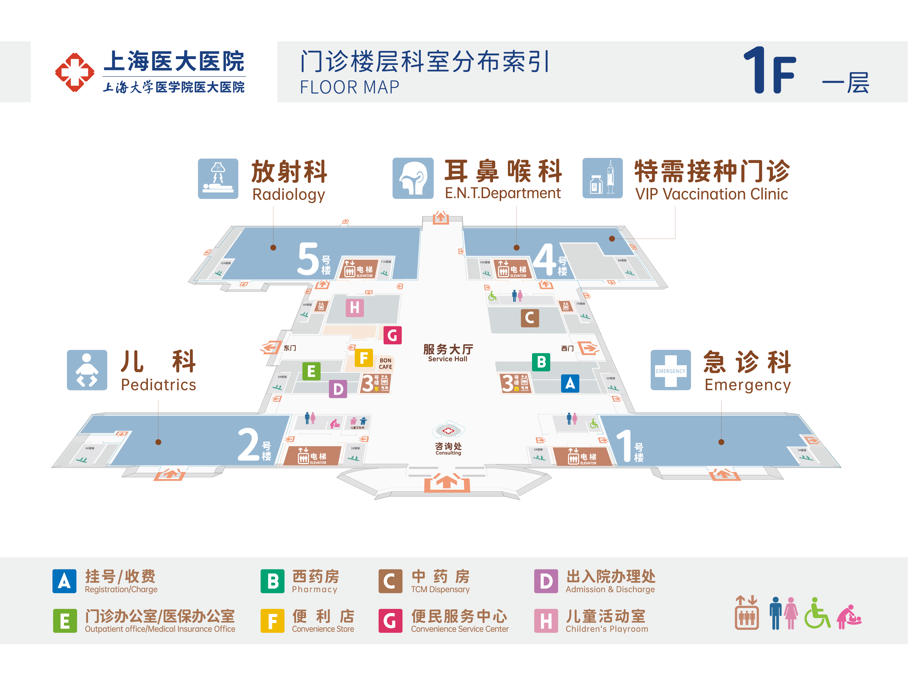 医院导航1F